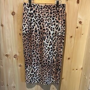Leopard Print Midi Skirt